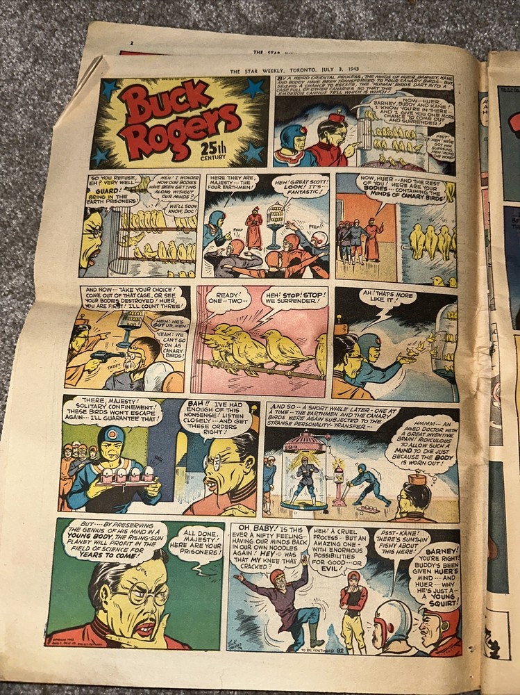 1943 star weekly comic section