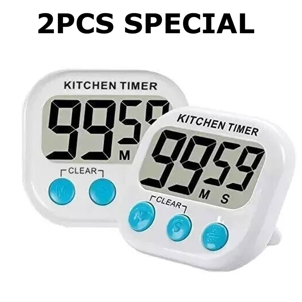 2X Large Digital Kitchen Cooking Timer Count Down Up Clock Loud Alarm Magnetic