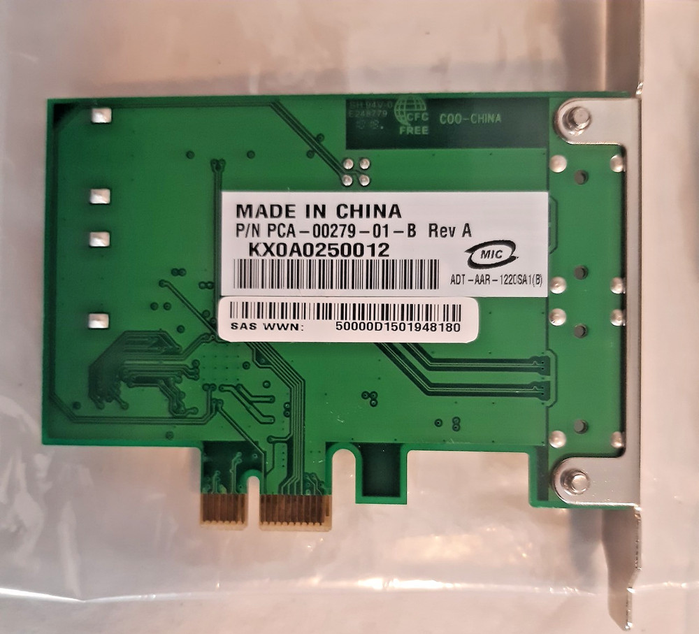 Adaptec AAR-1220SA, 2-port SATA II (3Gb/s) RAID controller, PCIe x1 interface