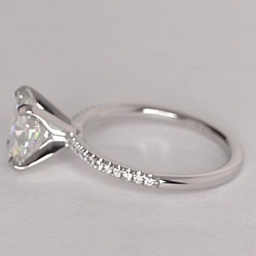 2.15 Ct Lab Grown Diamond Engagement Ring 14K White Gold Solitaire Size 7