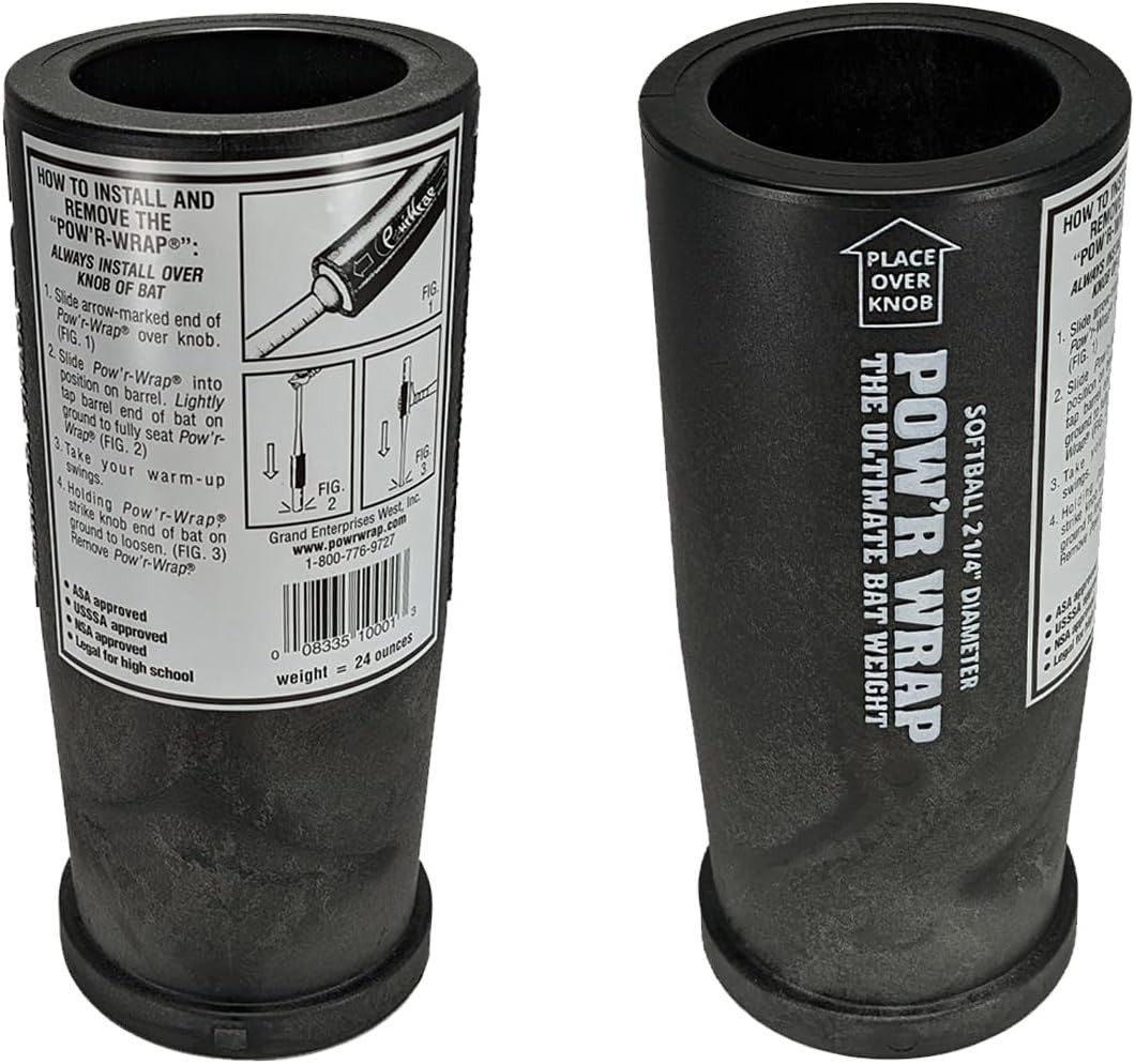 Pow'r Wrap Softball Bat Weight Sleeve Trainer 24 oz - Made in the USA