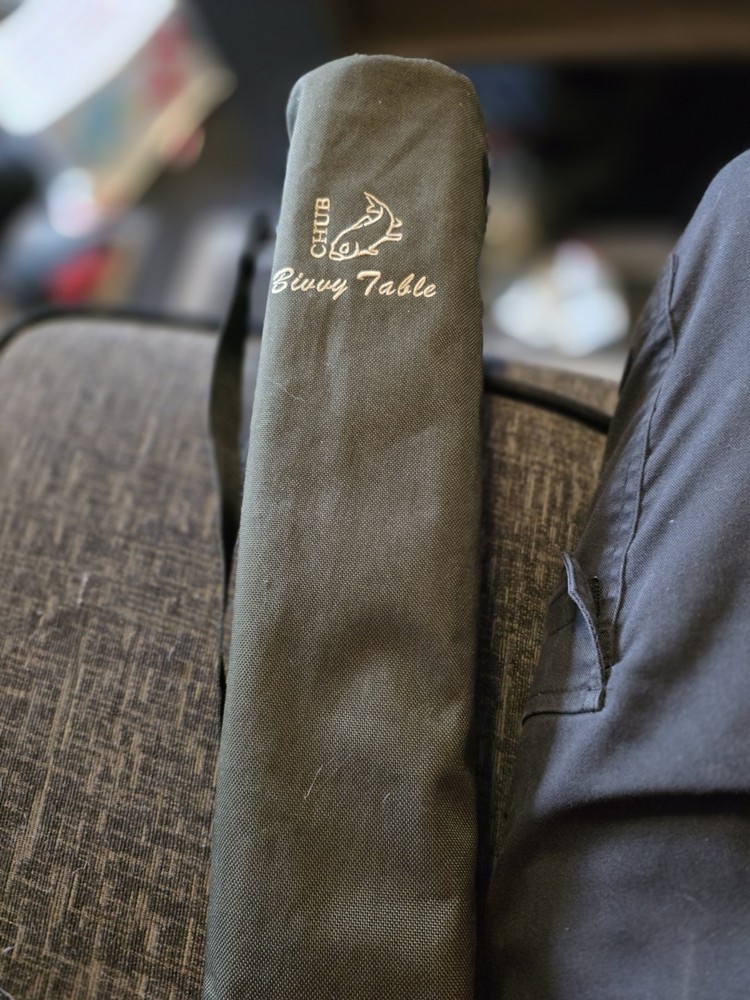 Chub fishing folding bivvy table black with case