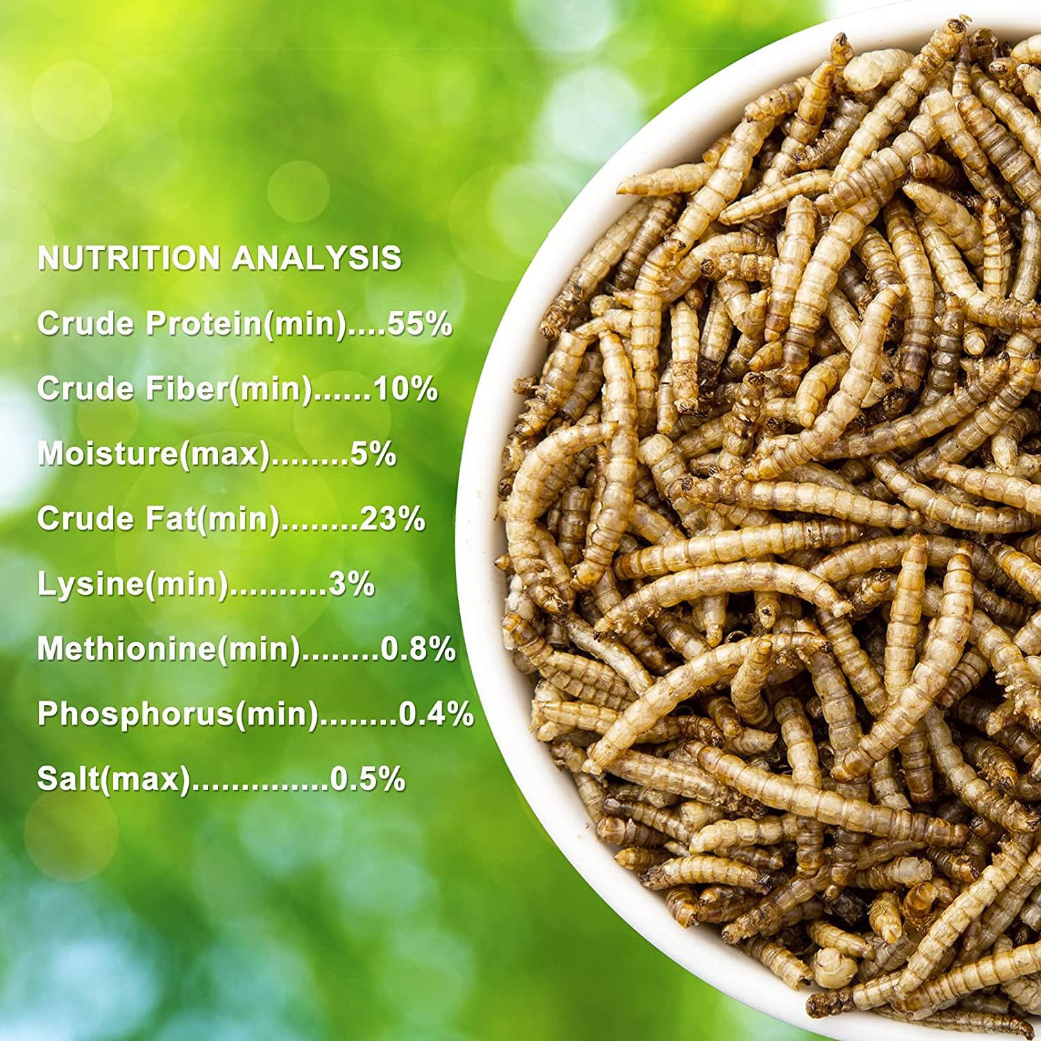 11 LBS Dried Black Soldier Fly Larvae Mealworms for Chicken Birds Treats Non-GMO