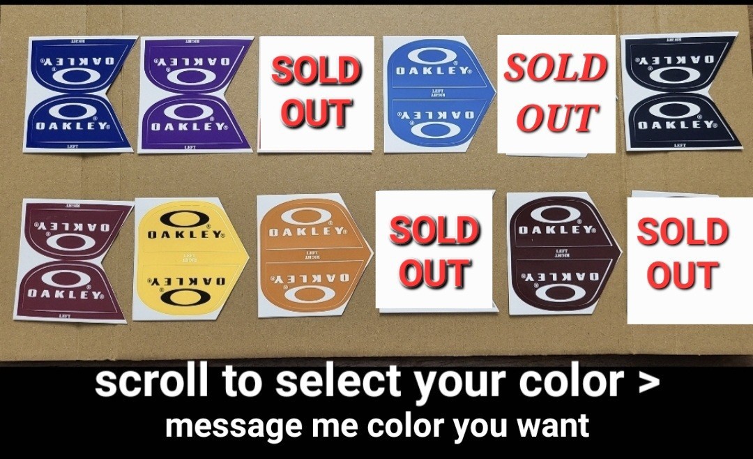 Oakley Football Helmet Visor Eye Shield Tab Decals (Message W/Color You Want)