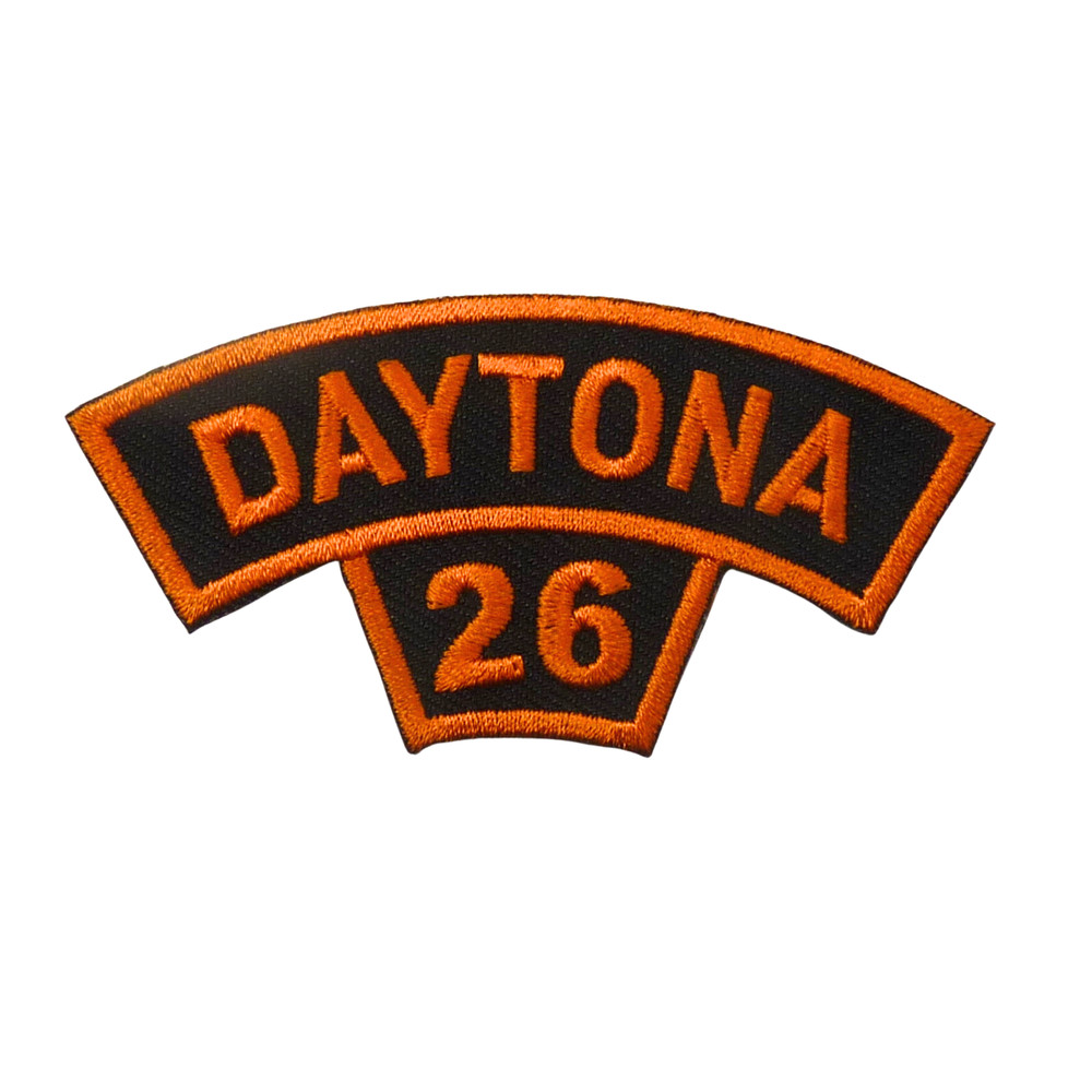 Daytona 26 Bike Week Orange Tab Event Patch.