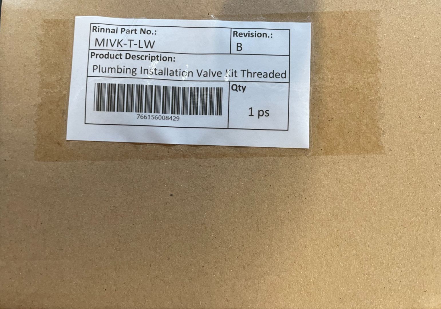 Rinnai MIVK-T-LW Plumbing Installation Valve Kit Threaded