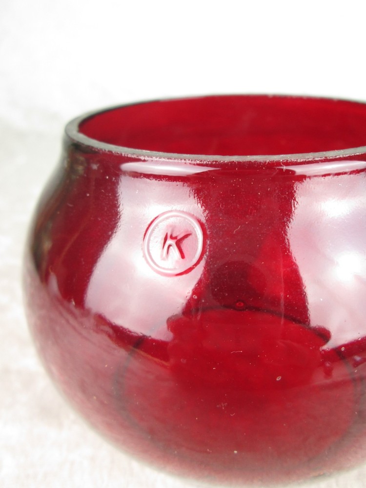 Kopp Railroad Glass Globe Ruby Red Train Lantern Ball Shape "K" Mark