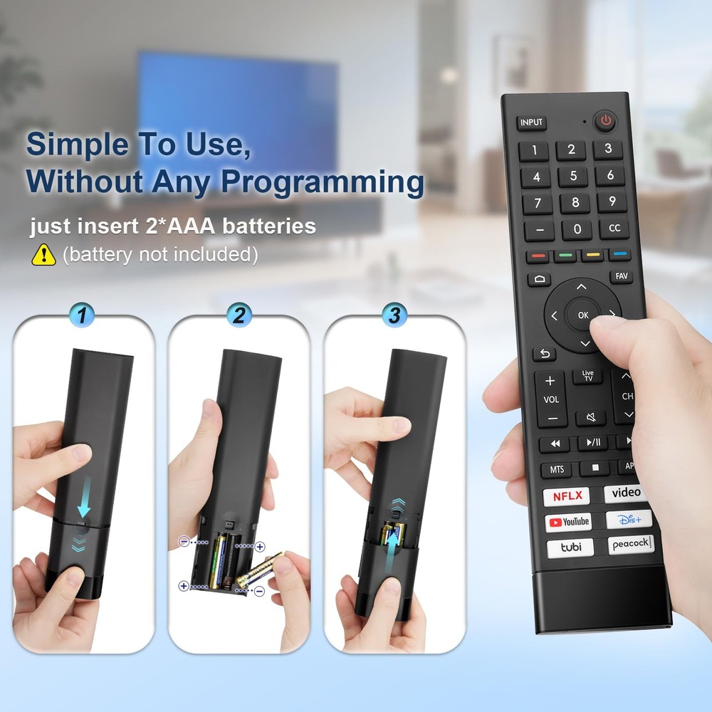 Replacement for Hisense Smart TV remote, remote