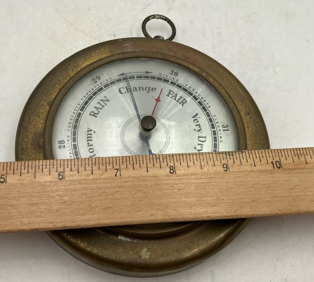 Swift & Anderson Wall Barometer Brass 5" Vintage Untested