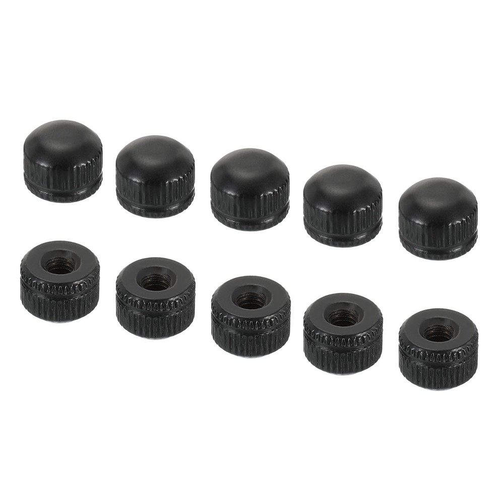 M4 Nut Hood, 25pcs Female Knurled Thread Black