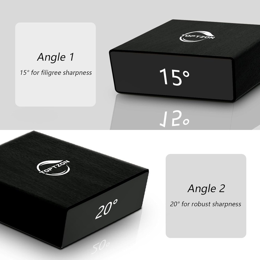 Diamond Rolling Knife Sharpening Kit with 15 & 20* Magnetic Angle Stand & Strop