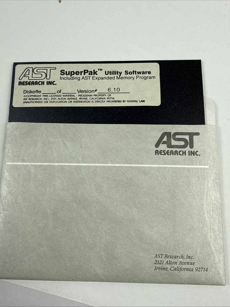 Vtg AST Special Ed DESQ View Quarterdeck Superpak Utility Software Disk IBM PC