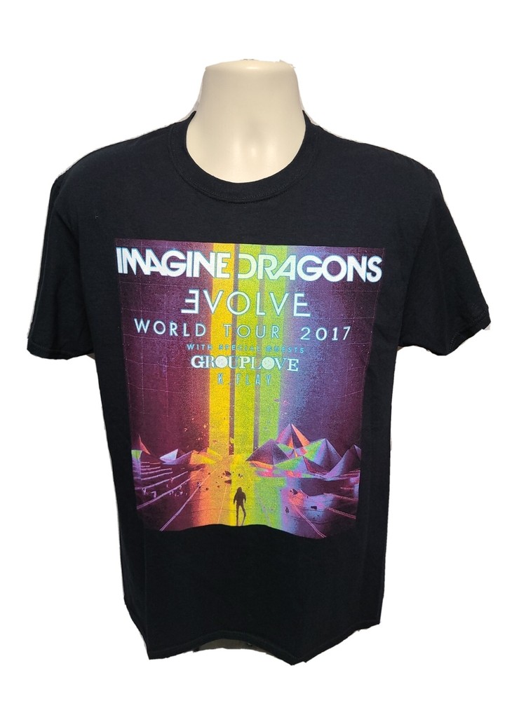 2017 Imagine Dragons Evolve World Tour Adult Medium Black TShirt
