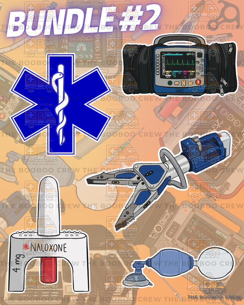 EMS Rescue - 5 Stickers Bundle | Water Bottle Stickers