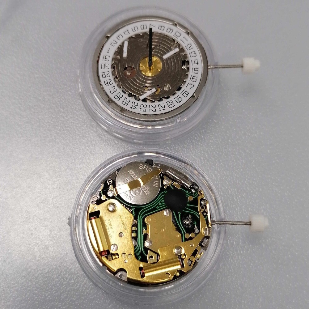 Watchmakers ISA 8171 Golden Quartz Movement Date at 4 Multi-function Repair Part