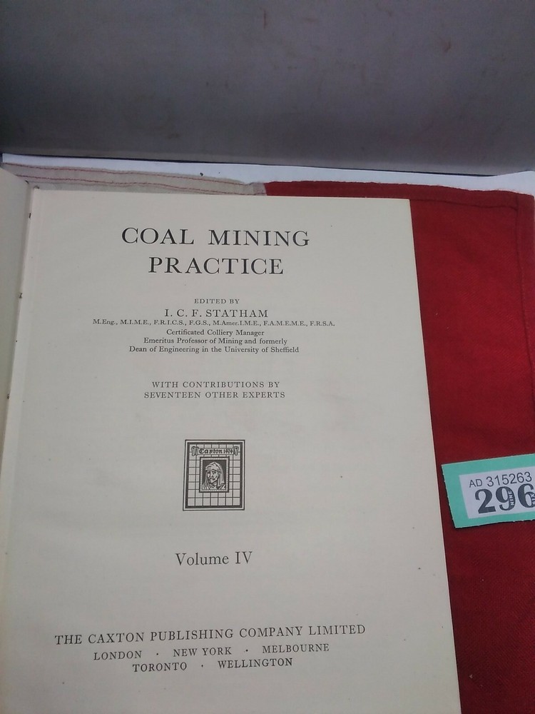 Vintage Coal Mining Practice Book