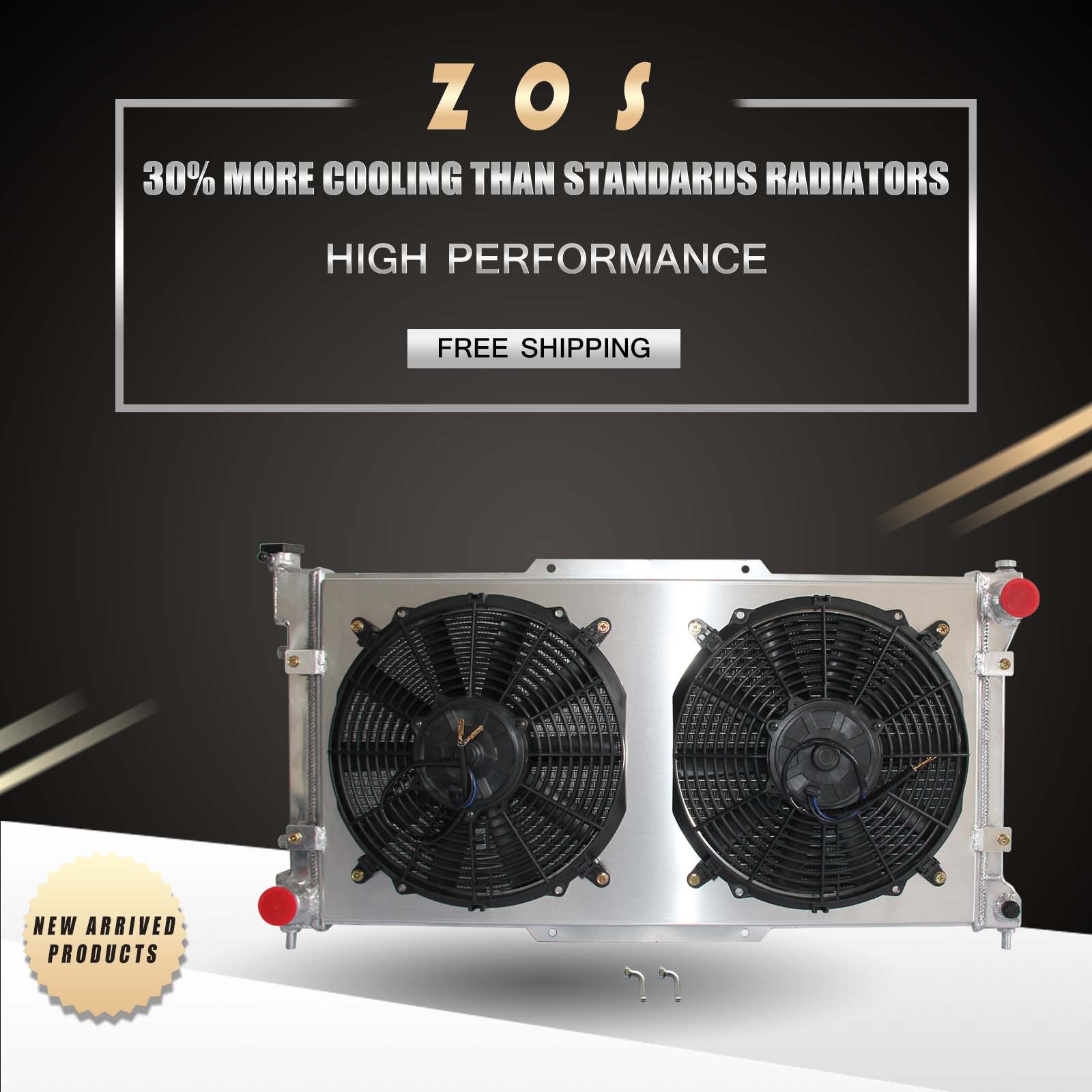 Radiator + Fan Shroud For Subaru Legacy L LS 2.5L 2.2L H4 1995-1999 AT MT