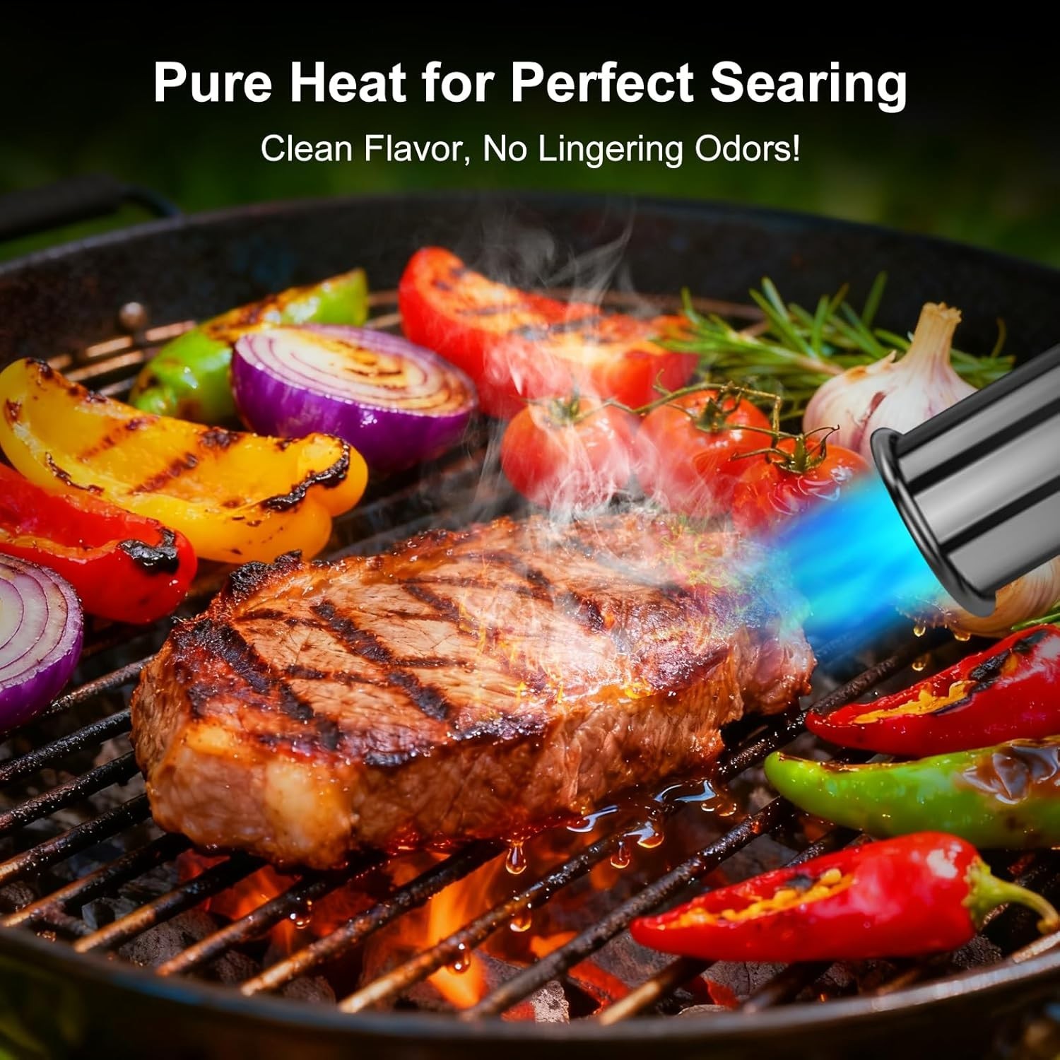 Adjustable Flame Propane Torch Gun for BBQ, Searing, Camping Welding