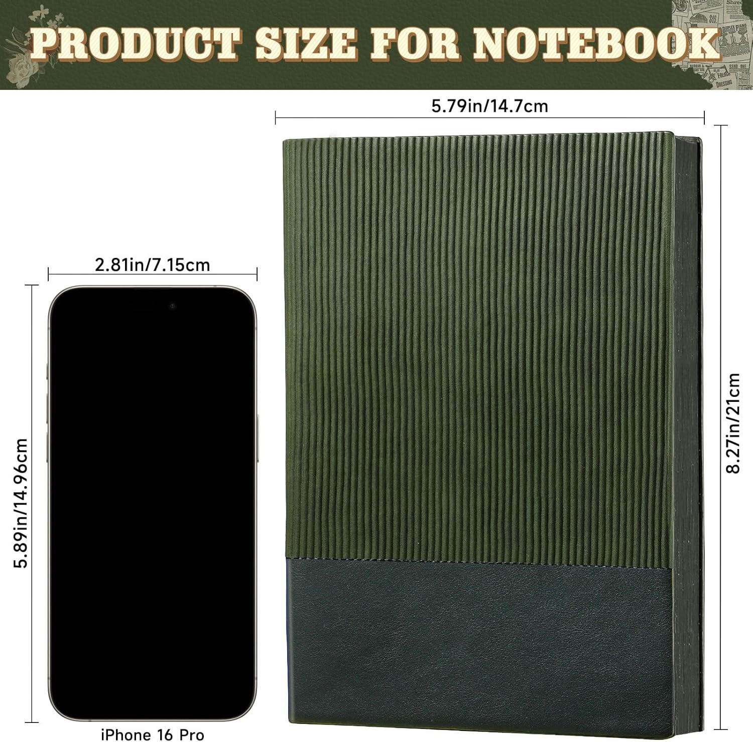 Leather Vintage Lined Journal Notebook,Leather Softcover Lined Journal Notebooks