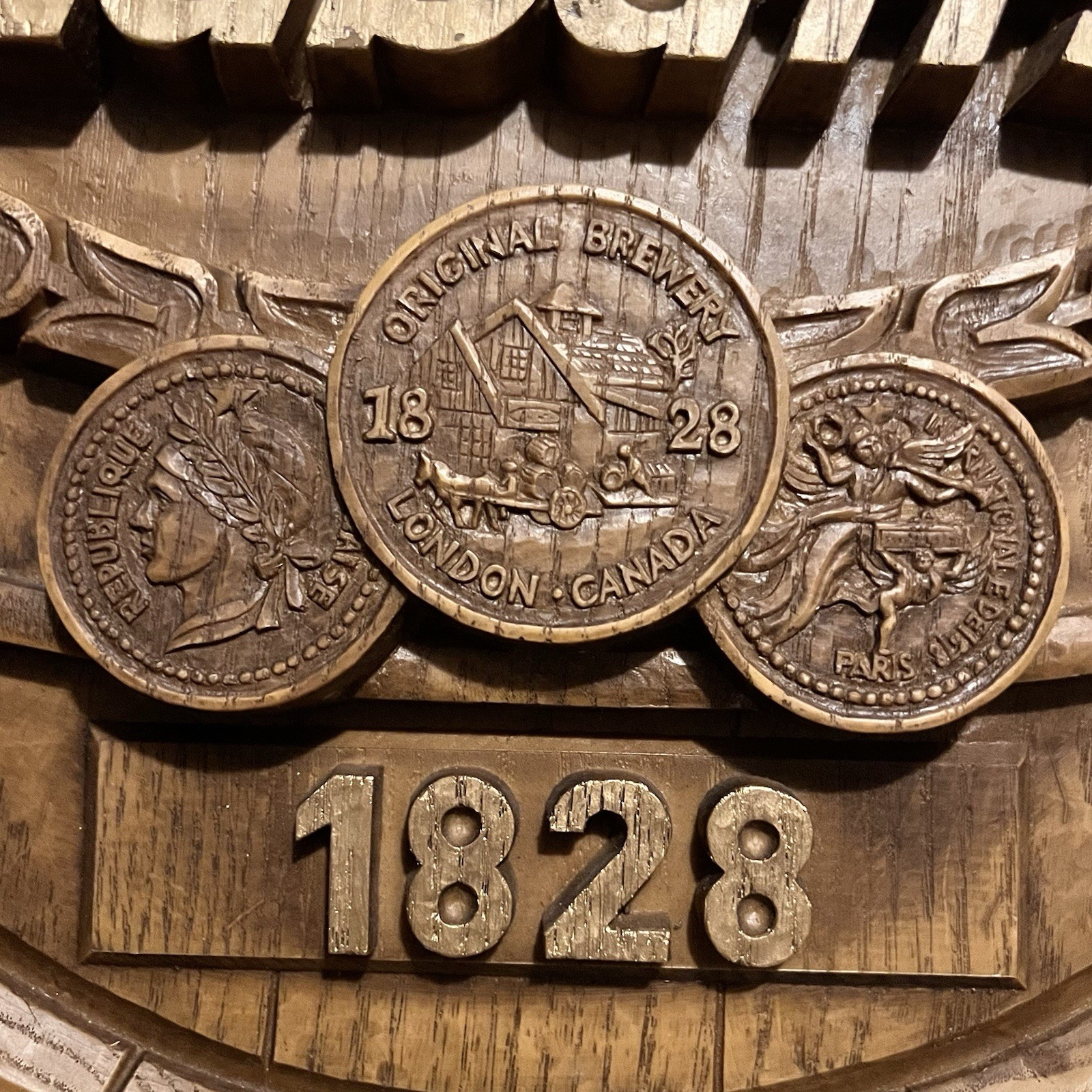 Labatt’s Beer Barrel Wall Sign 19” Vintage 3D Canadian Brewery Bar Decor