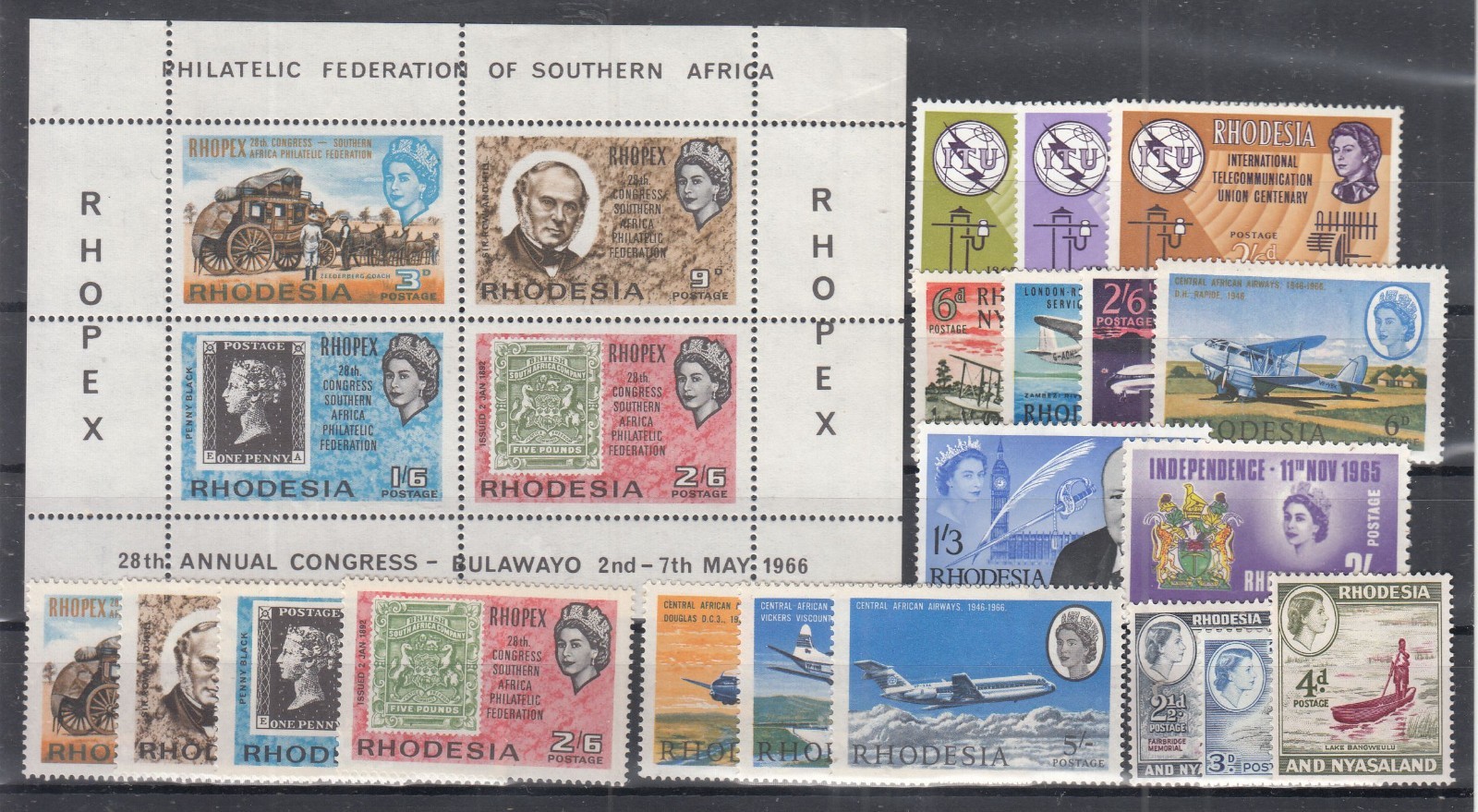 SV26679 / BRITISH RHODESIA – 1959 / 1968 LOVELY MINT SELECTION
