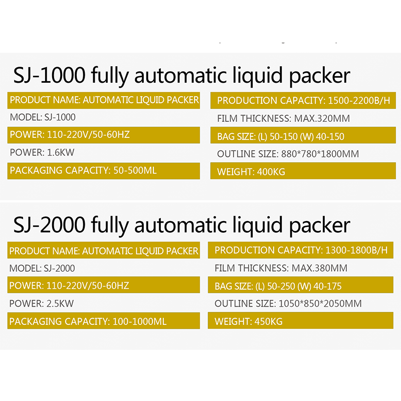 50-500ml Automatic Liquid Packaging Machine Water Milk Sachet Packaging Machine