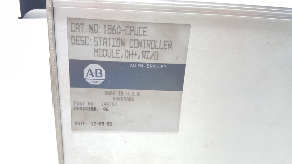 ALLEN-BRADLEY 1860-CPUCE STATION CONTROLLER MODULE, DH+, RI/O