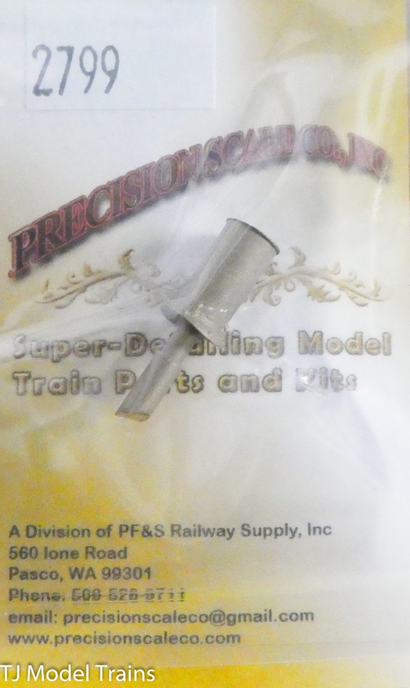 Precision Scale HO #2799 Smoke Stack, K-27 (Brass Casting) 1:87th Scale