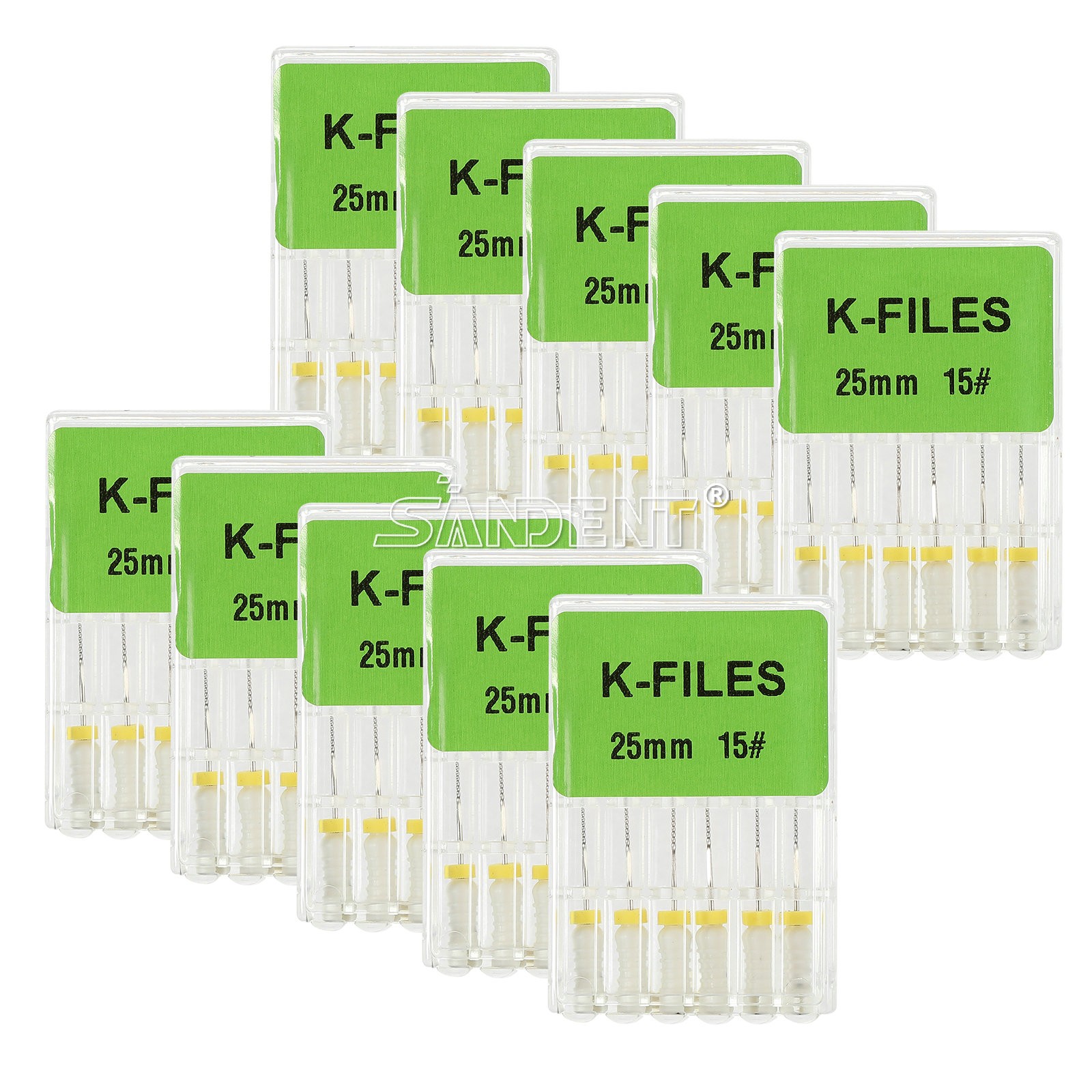 10-100packs Dental Endo Root Canal File K-FILES Stainless Steel Hand Use 25mm