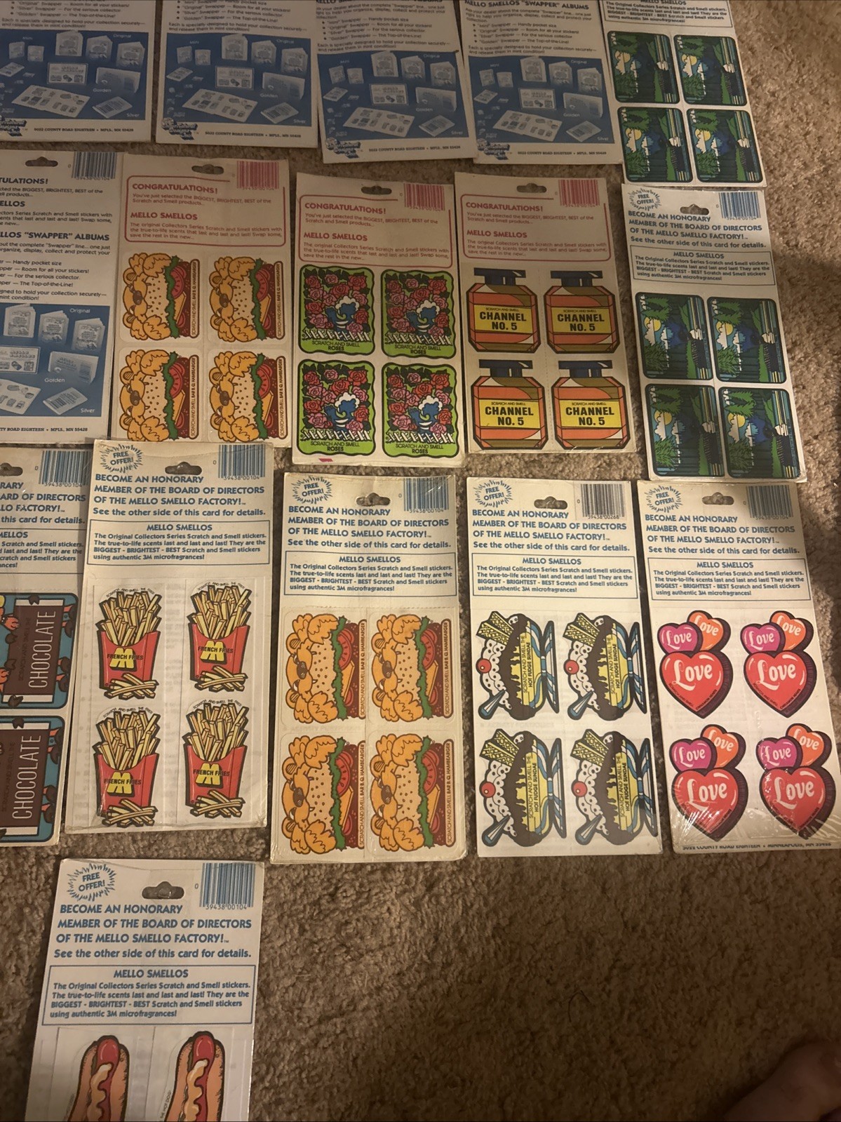 Mello Smellos Scratch & Smell Stickers Lot of (22) Packs Stickers New (34 Scent)