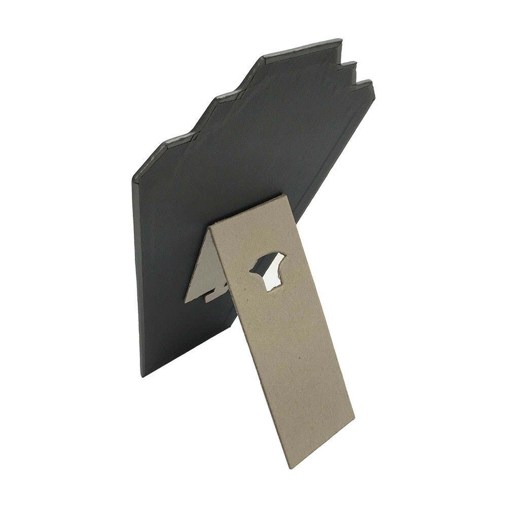 12-1/2 Inch High Slate Gray Leatherette Padded Easel Necklace Display