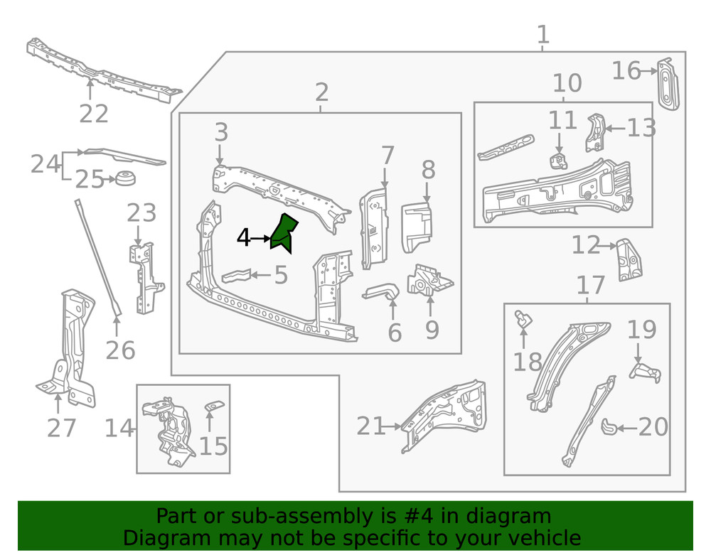 Genuine GM Support Bracket 84482354