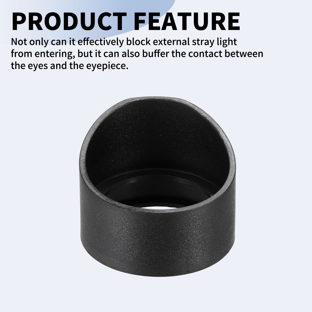 2Pcs Rubber Microscope Eyepiece Cover 33-35mm, Black