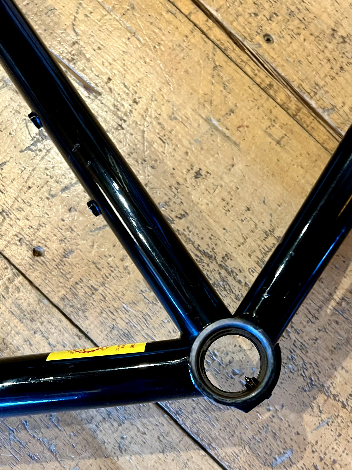 Vintage 90s Specialized Hard Rock 18.5" Steel Mountain Bike Frame Black / Yellow