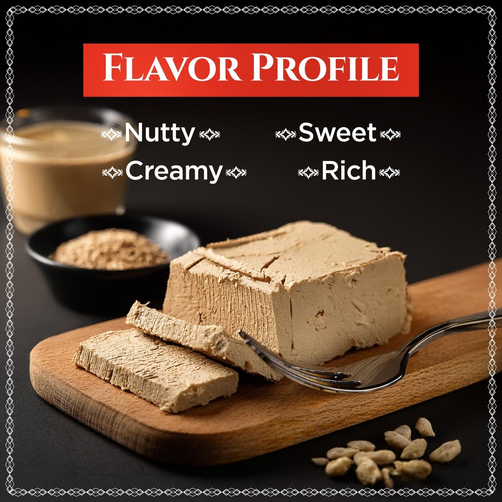 Halvah, 10.6oz, Turkish Halva, Tahini Halva, Plain Halva Candy