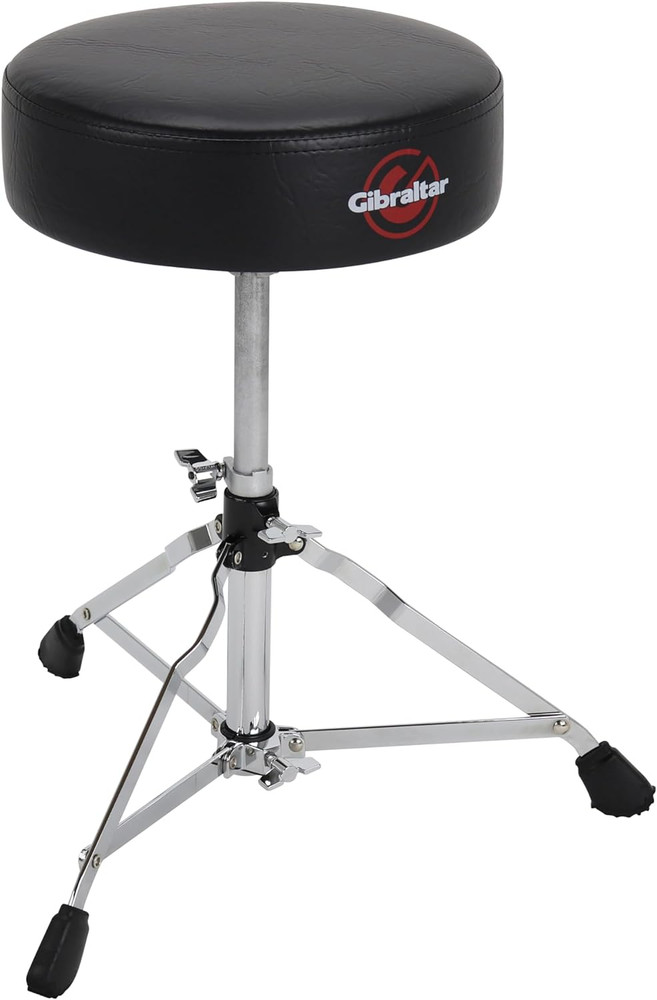 Drum Throne with Adjustable Height, round Seat, Single-Braced Drum Stool, Lightw