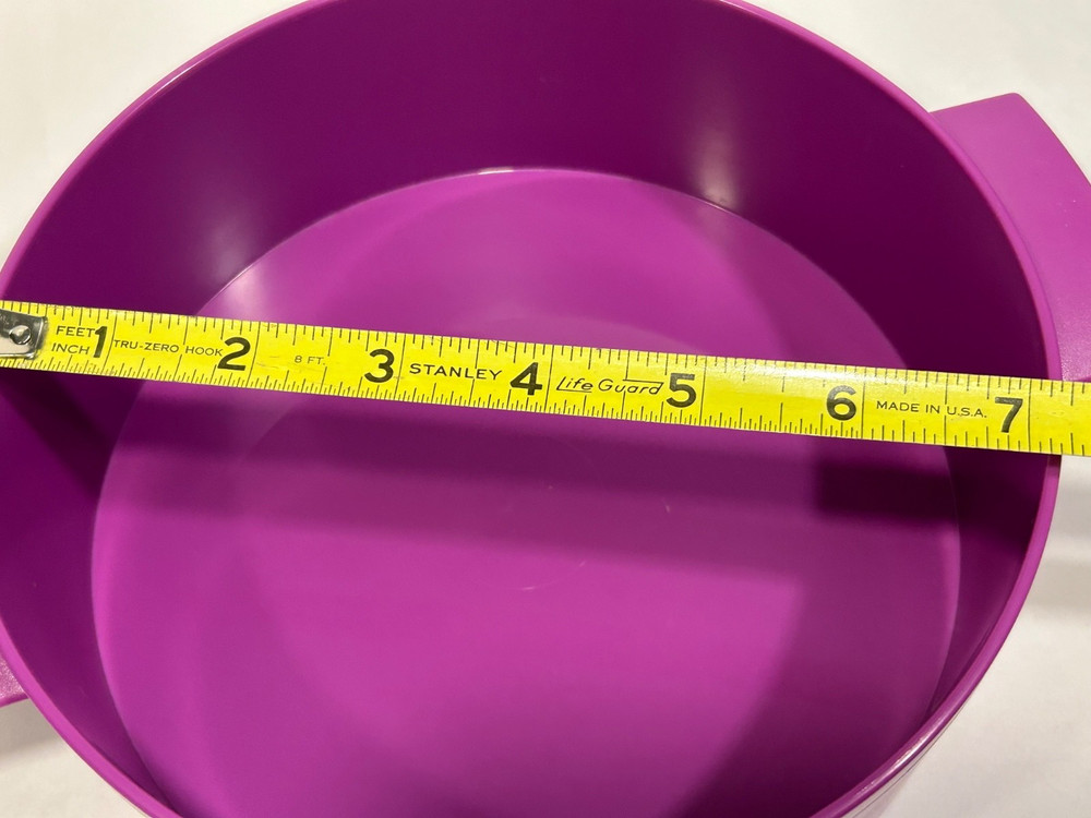 TUPPERWARE Microwave Vegetable Steamer Purple 3 Piece Set
