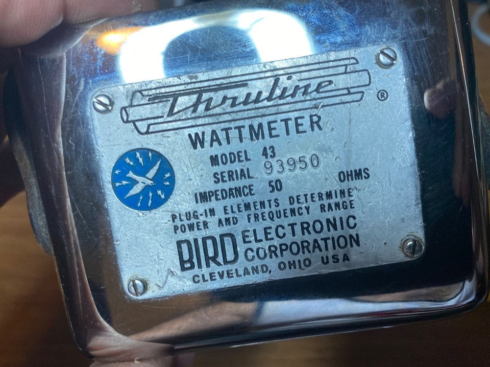 CHROME Bird Thruline Wattmeter Model 43