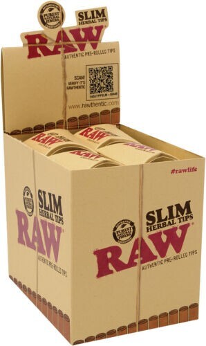 😎✨RAW SLIM HERBAL PRE-ROLLED TIPS 🔥20 PACKS PER BOX 🔥