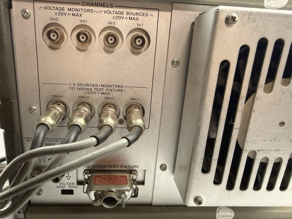 HP 4145A Semiconductor Parameter COME WITH HP 16058A TEST FIXTURE Whit Software