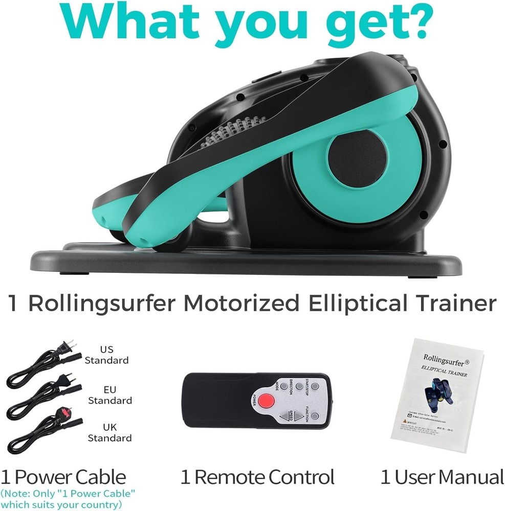 Under Desk Elliptical Machine, Electric Leg Exerciser for Seniors, Compact
