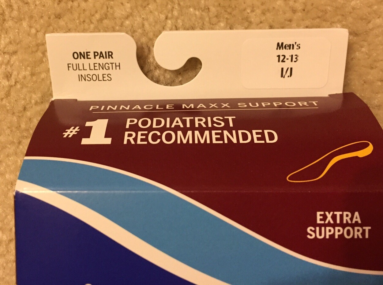 Powerstep Orthotics Pinnacle MAXX Foot Insoles Arch Support-FREE SHIPPING