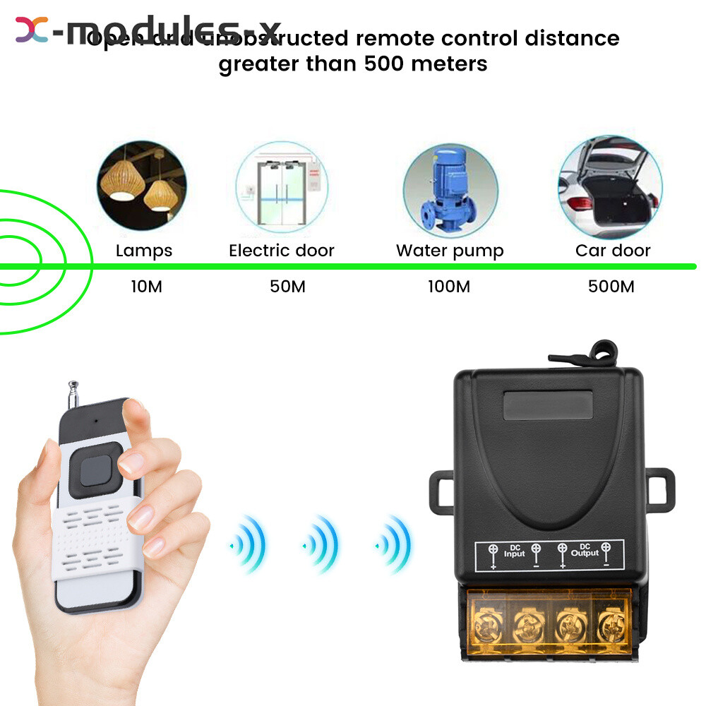 433Mhz High Power Wireless Remote Control Switch 500M For Pump Ceiling Lamp New