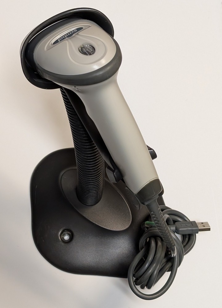 Symbol Technologies LS2208-SR20001R-UR USB Barcode Scanner + Stand