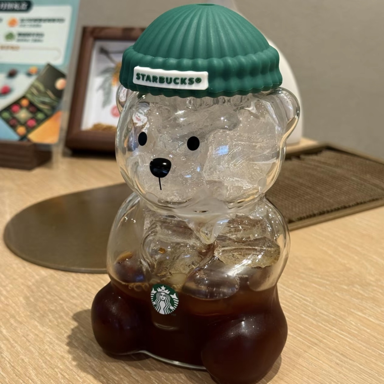 2026 Starbucks Barista Bear Cup Limited Edition Glass Cup Xmas Gifts 503ml New C