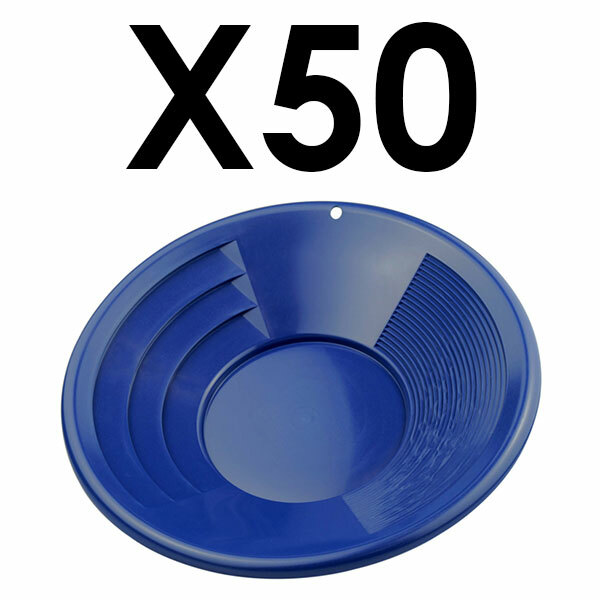 50 pack  SE 12" PANNING GOLD PAN - BLUE