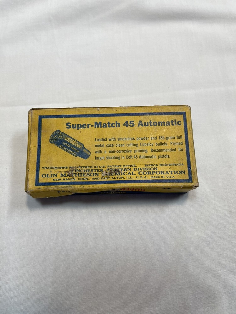 Vintage Western Super Match 45 Automatic Empty Ammo Boxes X 2