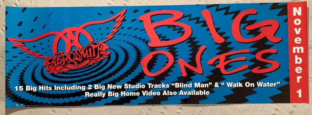 Aerosmith 1994 Promo Poster Big Ones Banner Style