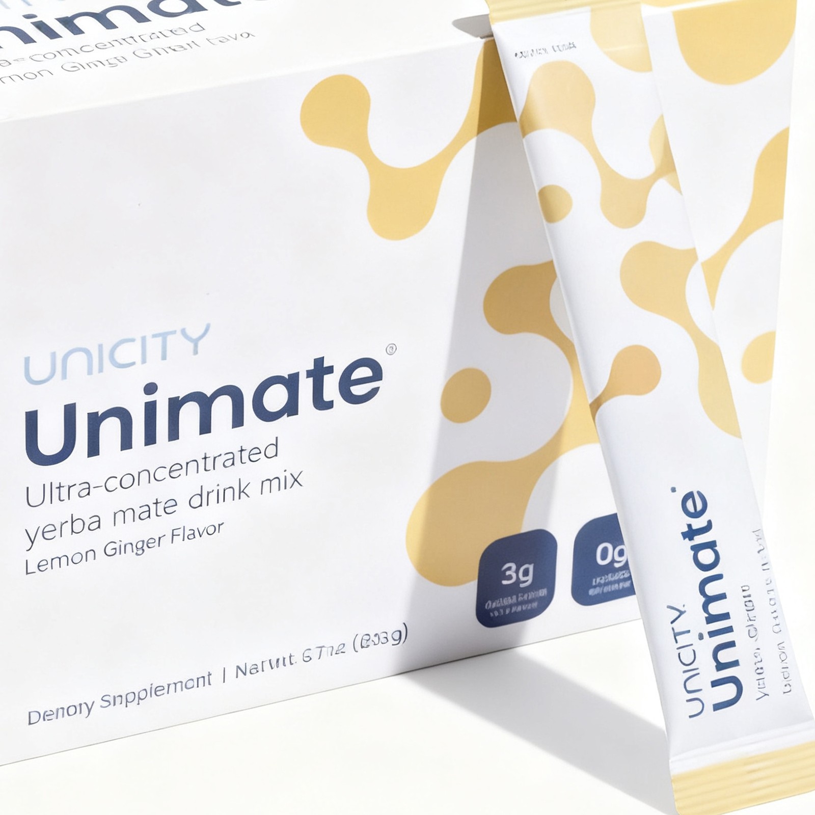 Unicity Unimate Yerba Mate Supplement LEMON GINGER 90/60/30 Packs~ Exp 2026