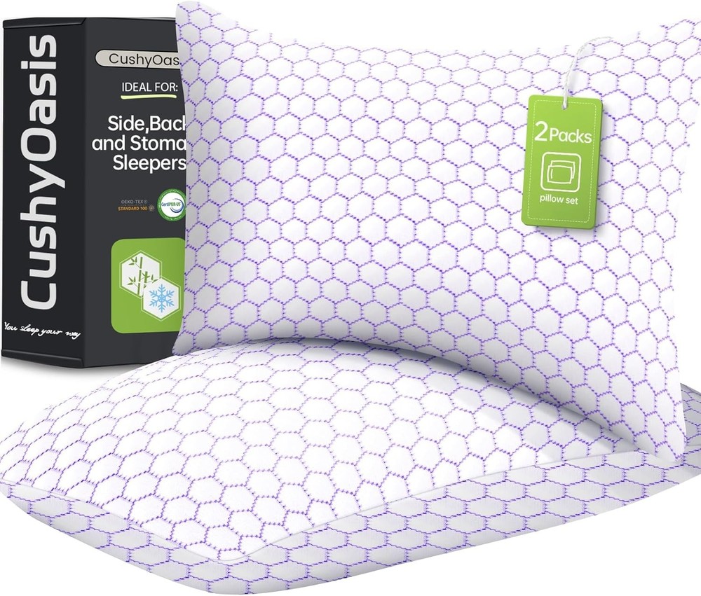 Memory Foam Pillow Set (2-Piece), Blue